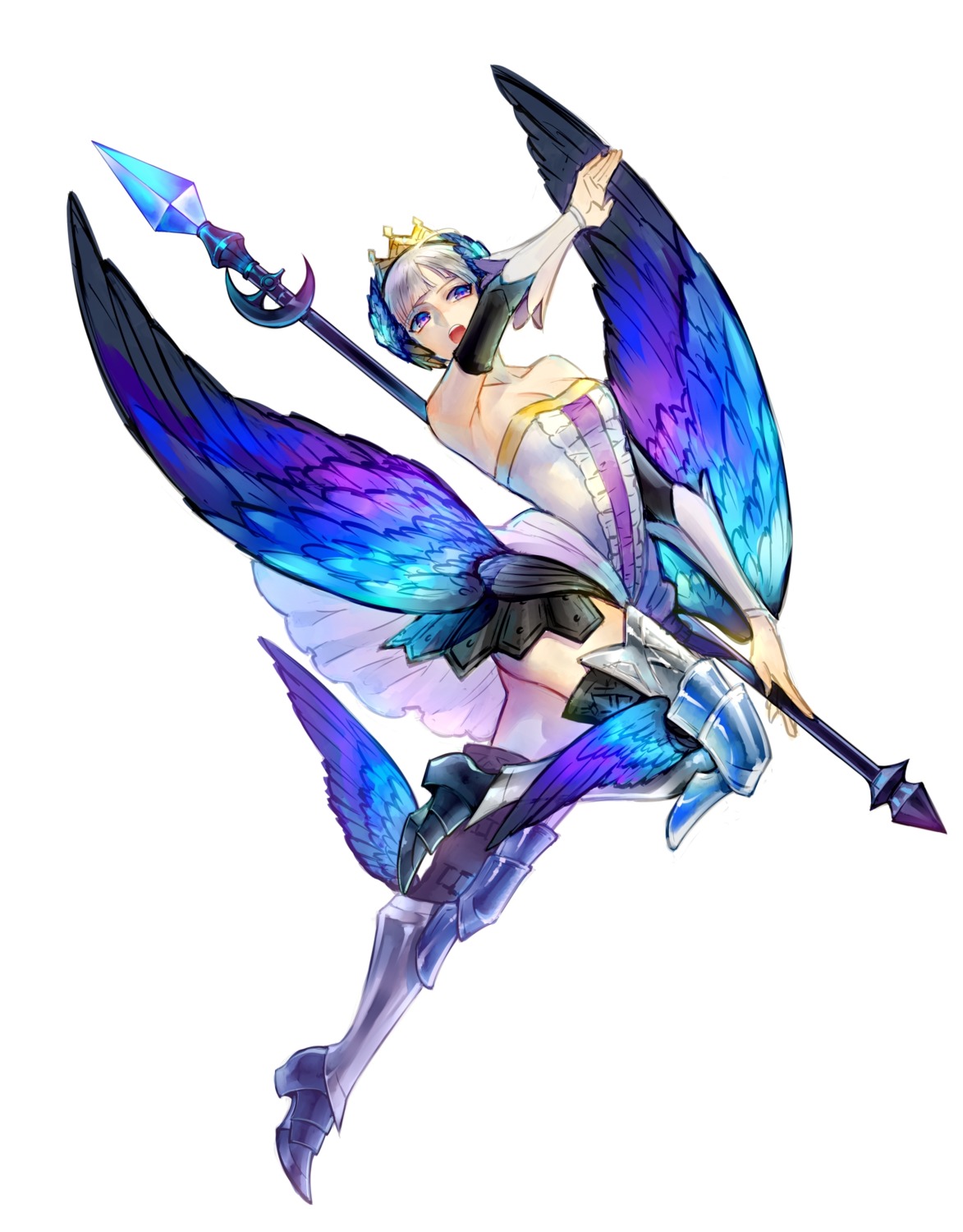 dress gwendolyn kazari_tayu nopan odin_sphere thighhighs wings