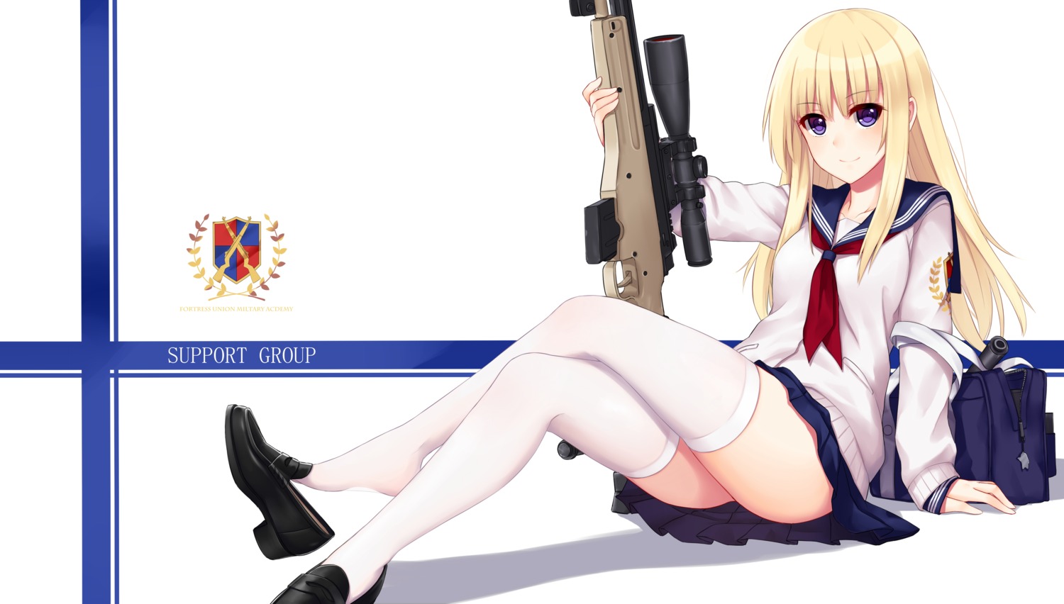 allenes gun heels seifuku sweater thighhighs