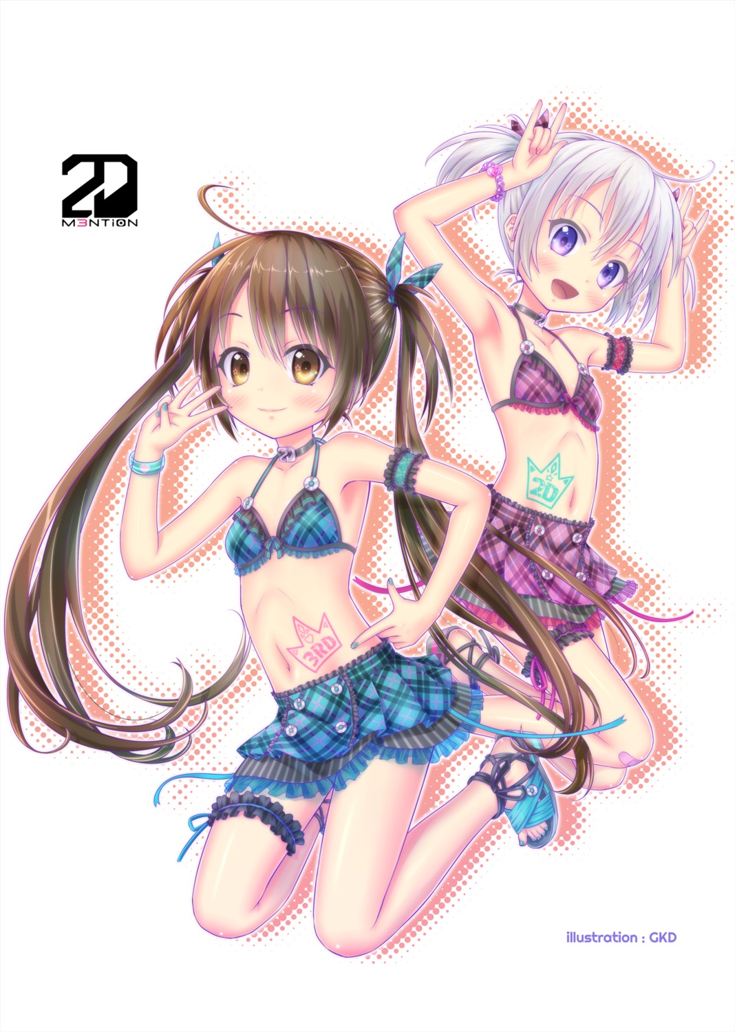 bikini_top garter gotou_hisashi swimsuits