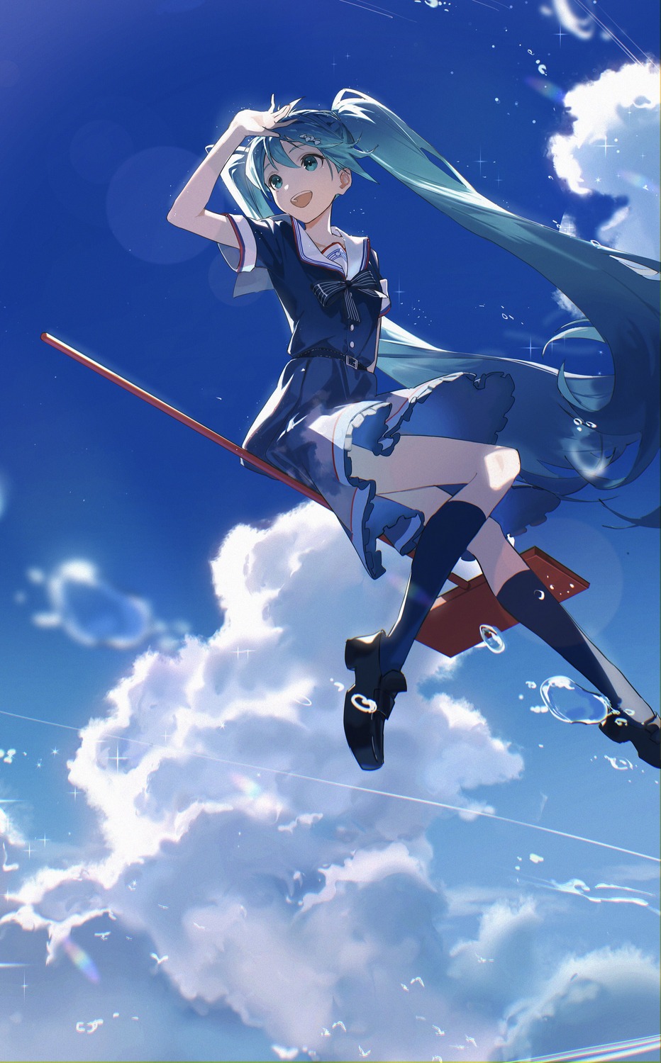 hatsune_miku karasuro seifuku vocaloid