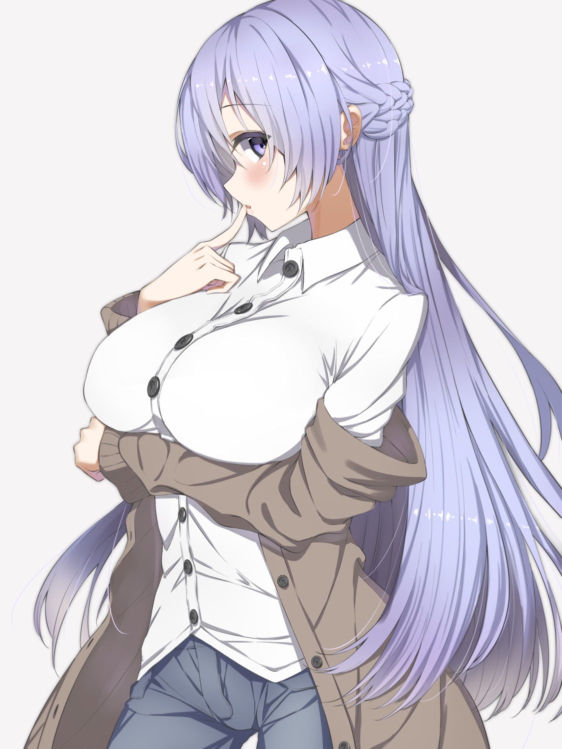 azur_lane breast_hold rodney_(azur_lane) sweater yamanokami_eaka