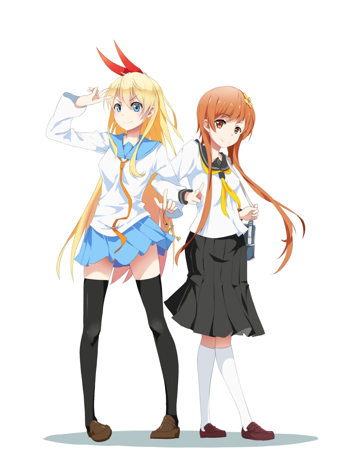 huanxiang_heitu kirisaki_chitoge nisekoi seifuku tachibana_marika thighhighs