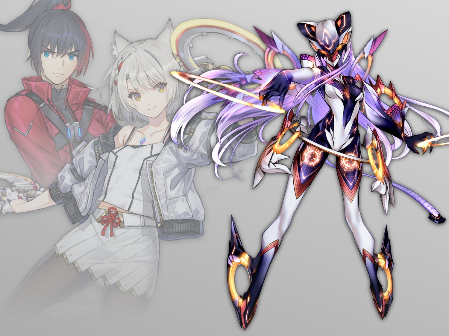 animal_ears bodysuit choco mio_(xenoblade_3) monolith_soft nintendo noah_(xenoblade_3) ouroboros_(xenoblade_3) pantyhose saitom xenoblade xenoblade_chronicles_3