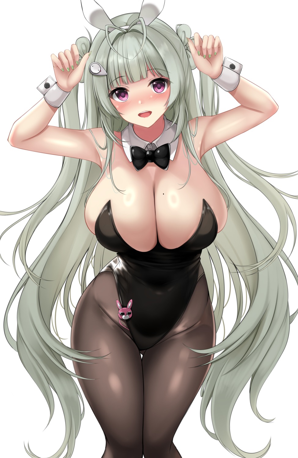 animal_ears bunny_ears bunny_girl goddess_of_victory:_nikke no_bra pantyhose soda_(nikke) sogaya