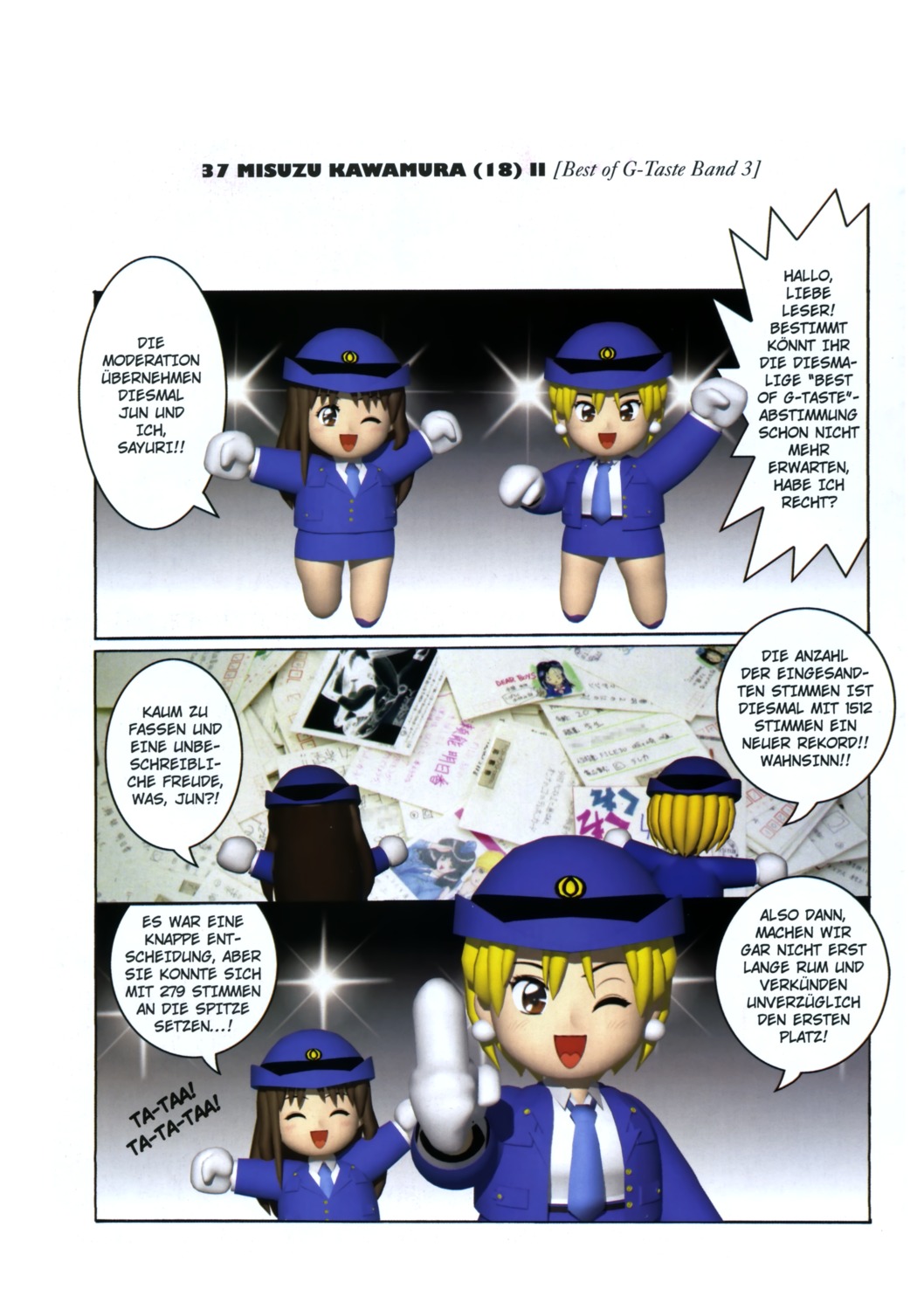 cg chibi g-taste kawamura_sayuri kusakabe_jun police_uniform yagami_hiroki