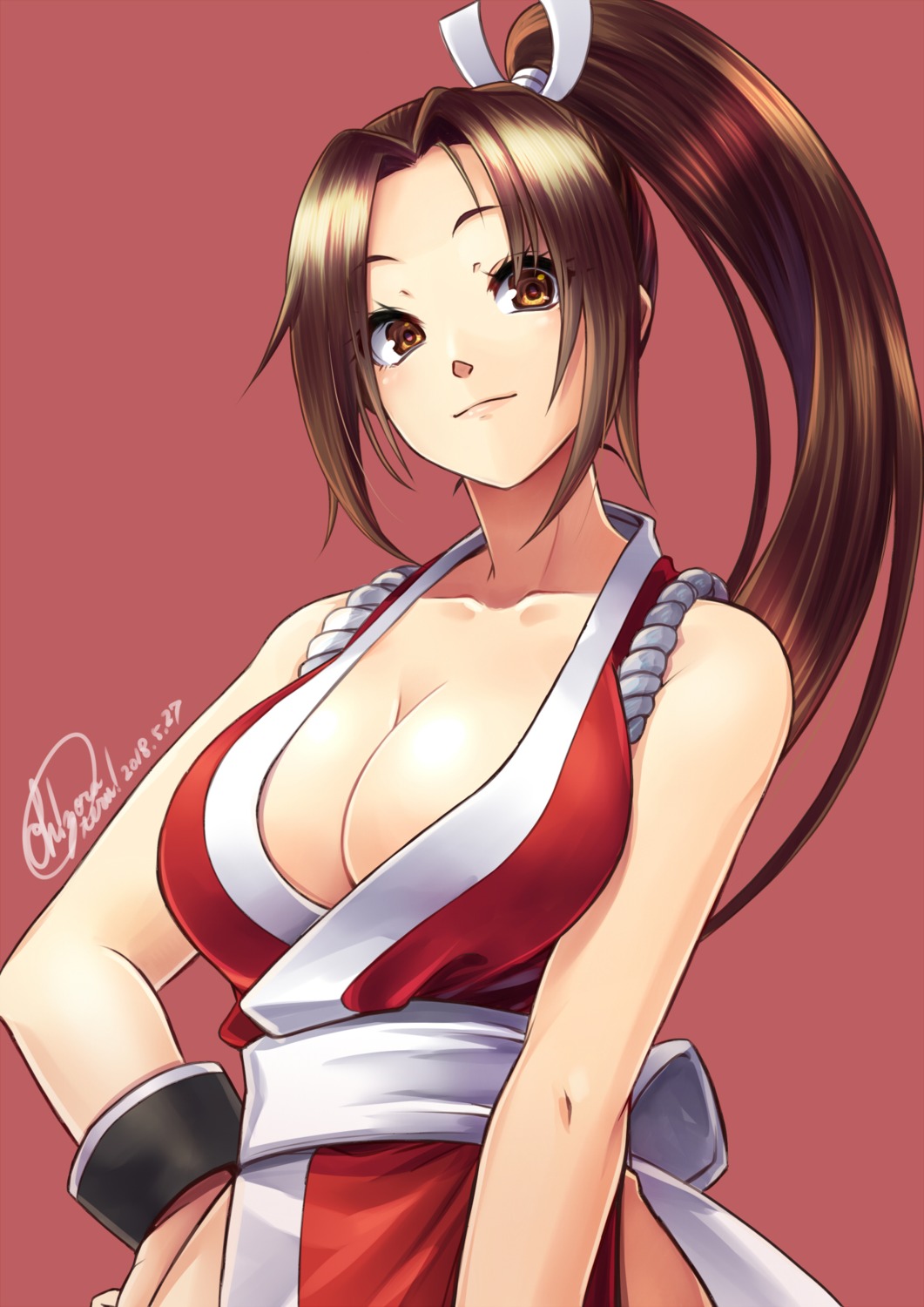 cleavage japanese_clothes king_of_fighters oozora_teru shiranui_mai