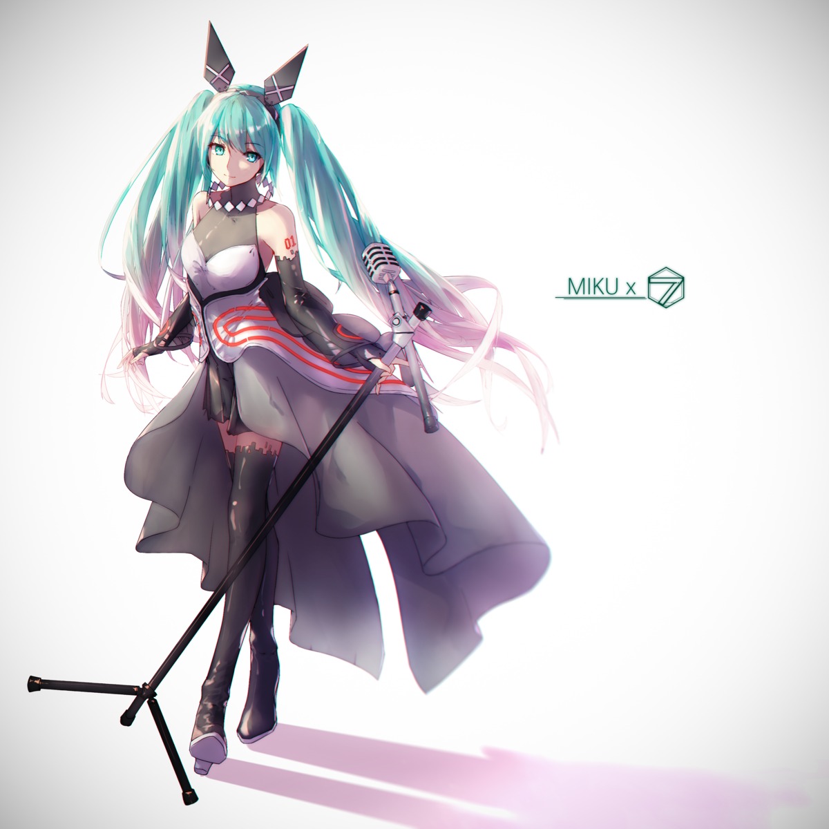 forever_7th_capital hatsune_miku heels see_through tattoo thighhighs vocaloid xy_(pixiv8783776)