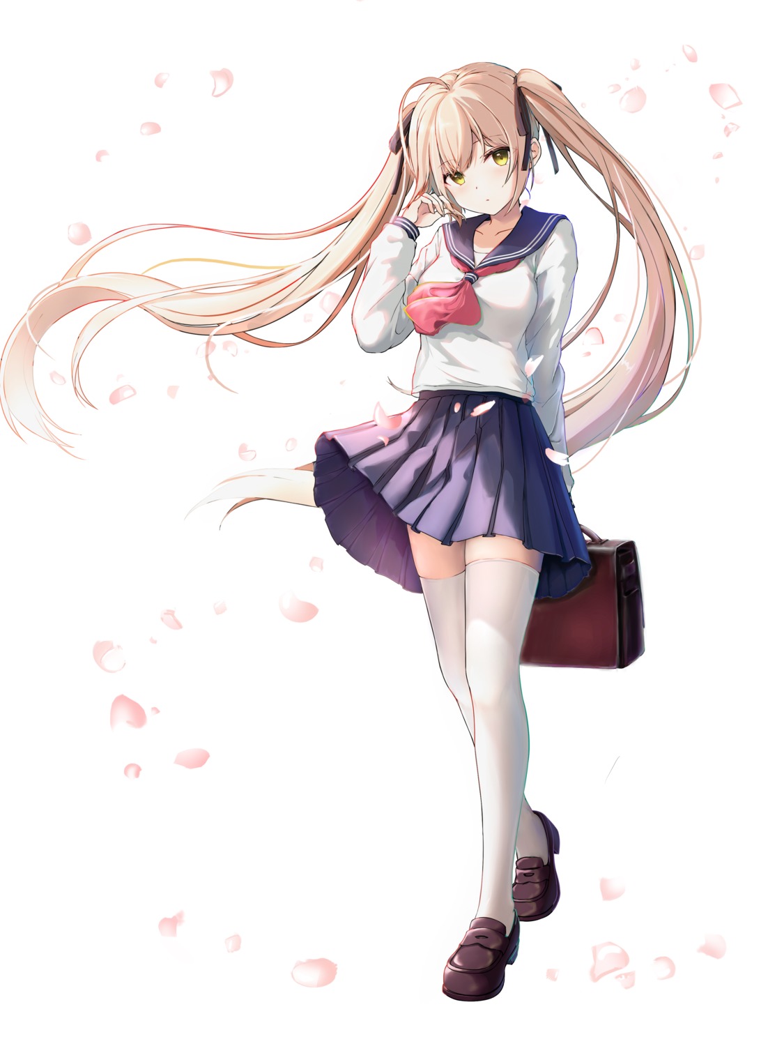 seifuku skirt_lift thighhighs yuye