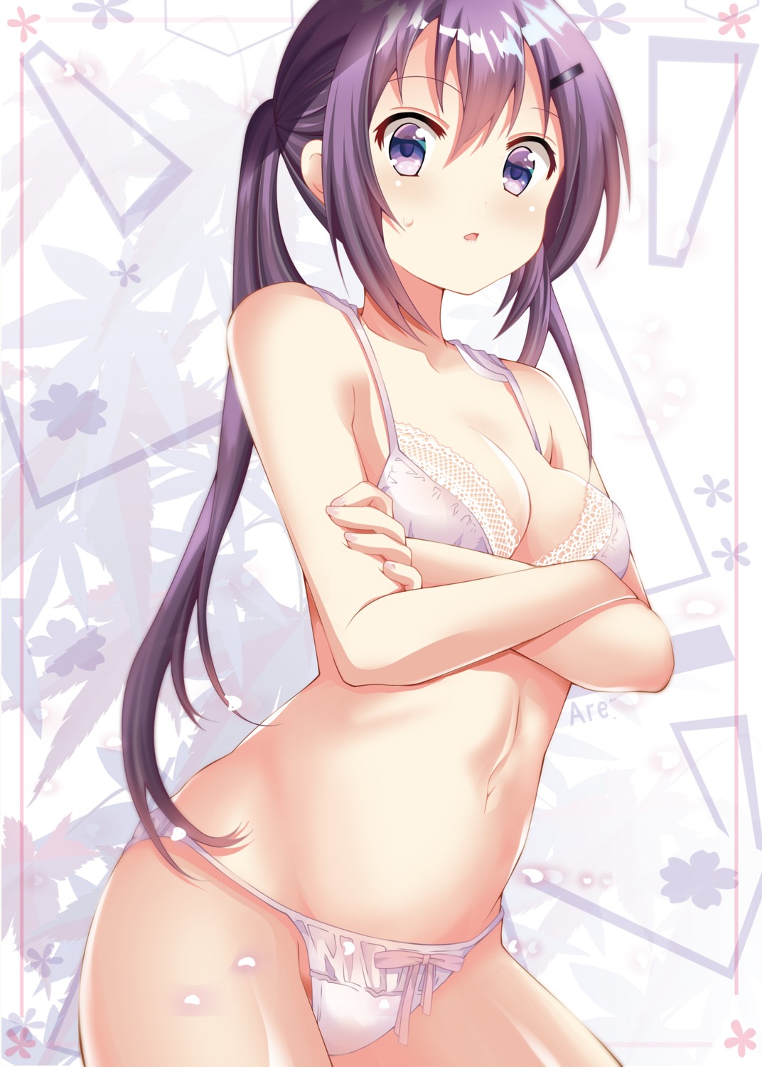 bra breast_hold cleavage gochuumon_wa_usagi_desu_ka? kohakugin lingerie pantsu tedeza_rize