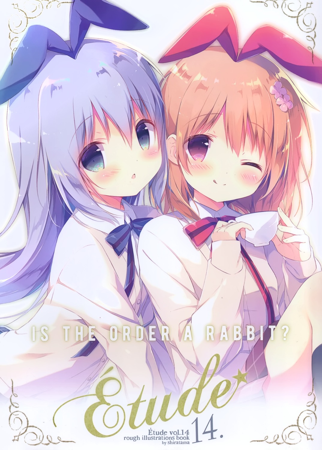 gochuumon_wa_usagi_desu_ka? hoto_cocoa kafuu_chino seifuku shiratama sweater