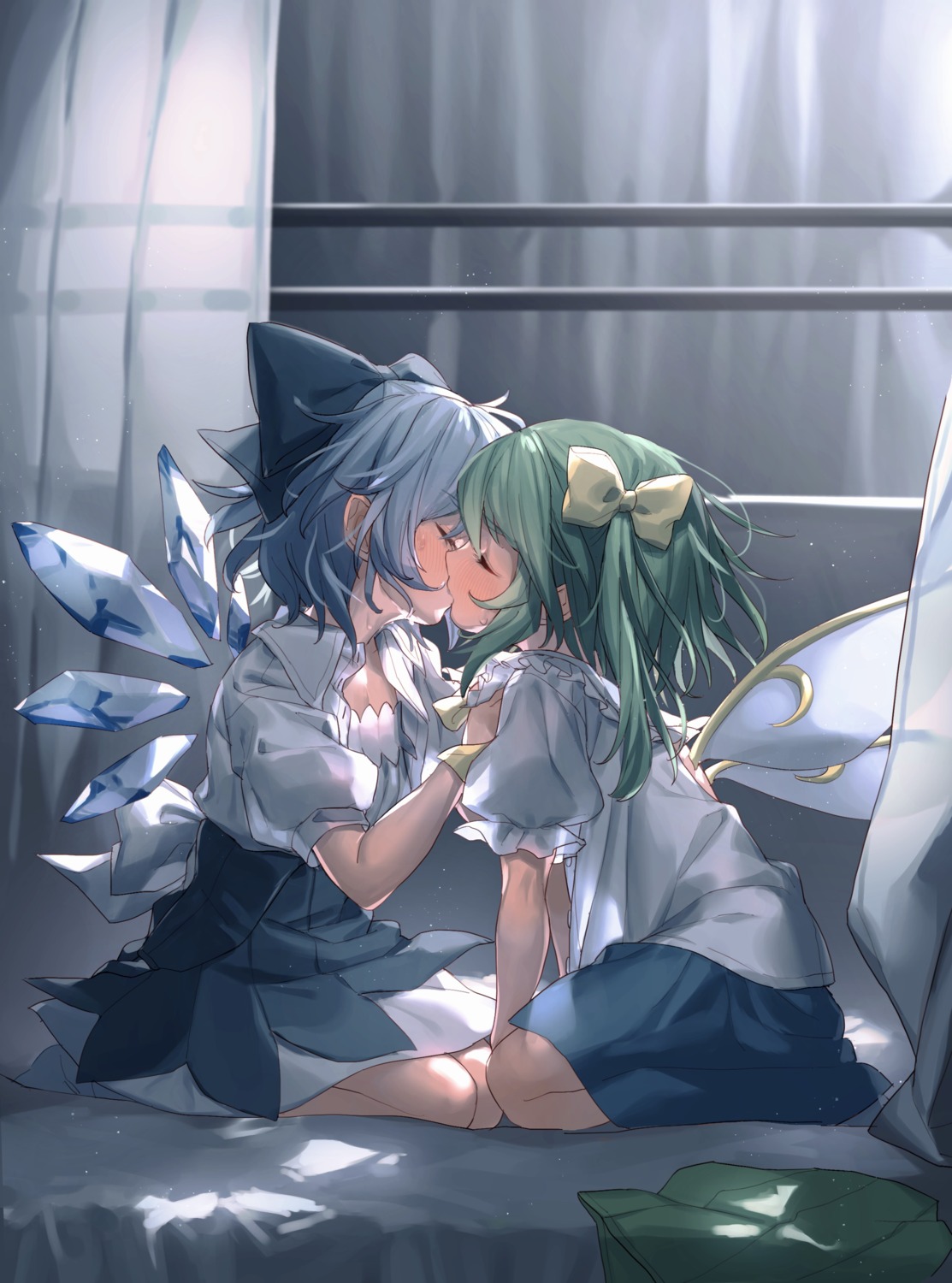 cirno daiyousei masanaga_(tsukasa) touhou wings yuri