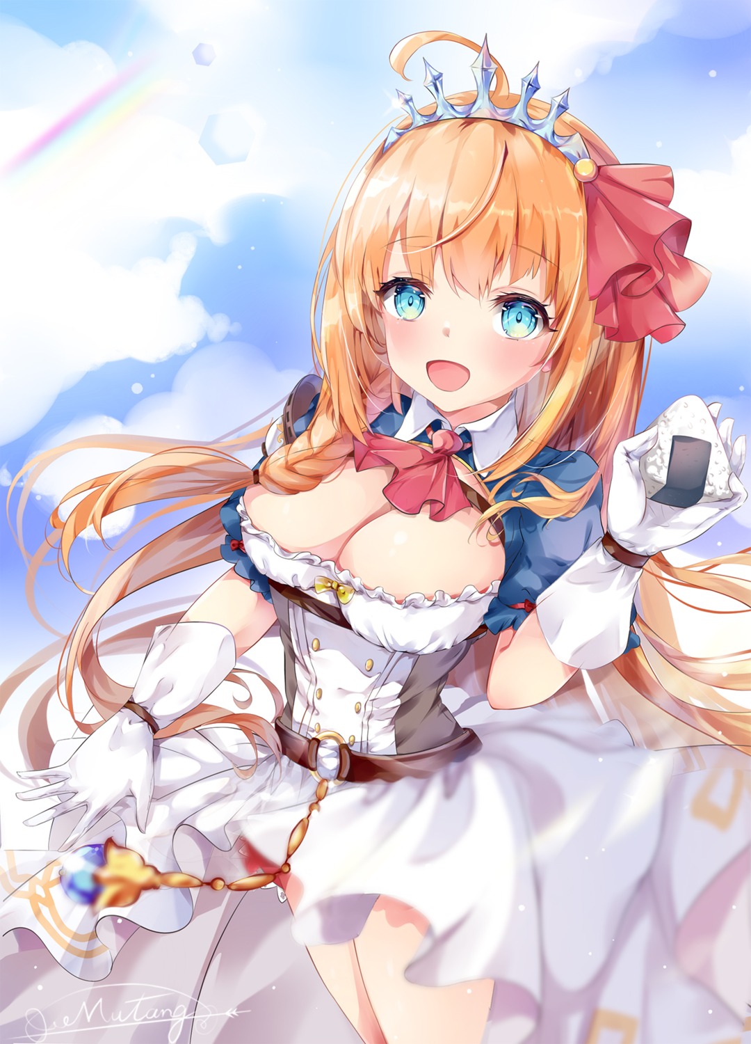 armor mutang no_bra pecorine princess_connect princess_connect!_re:dive skirt_lift