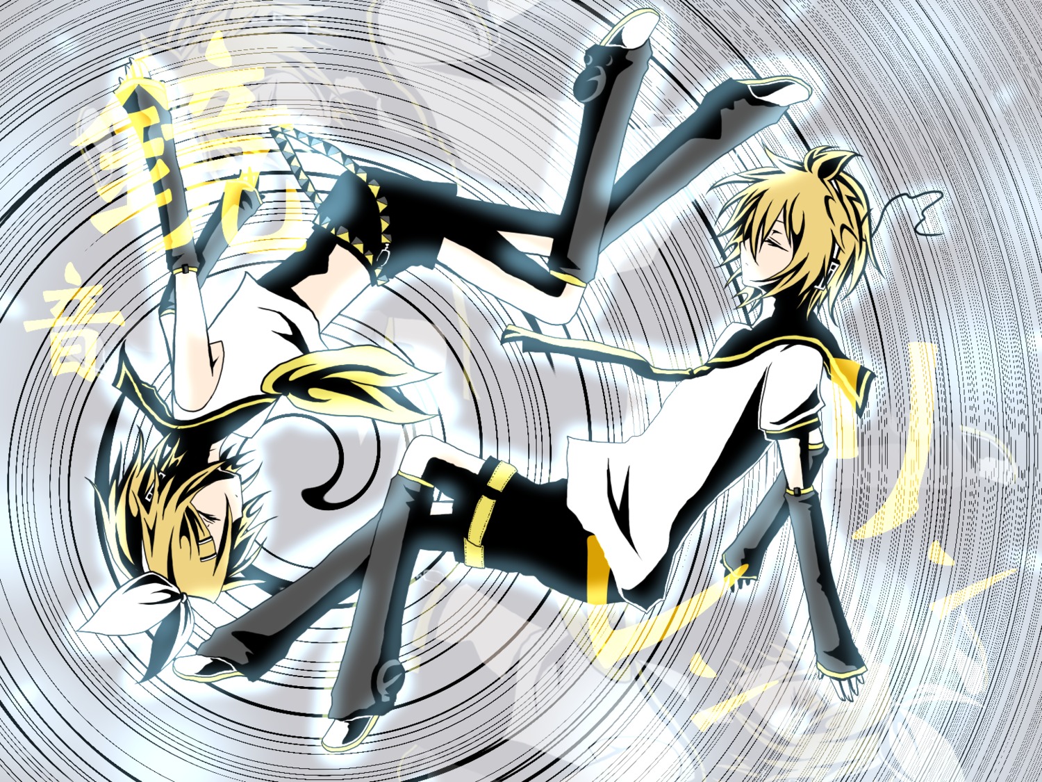 kagamine_len kagamine_rin otya322 vocaloid wallpaper