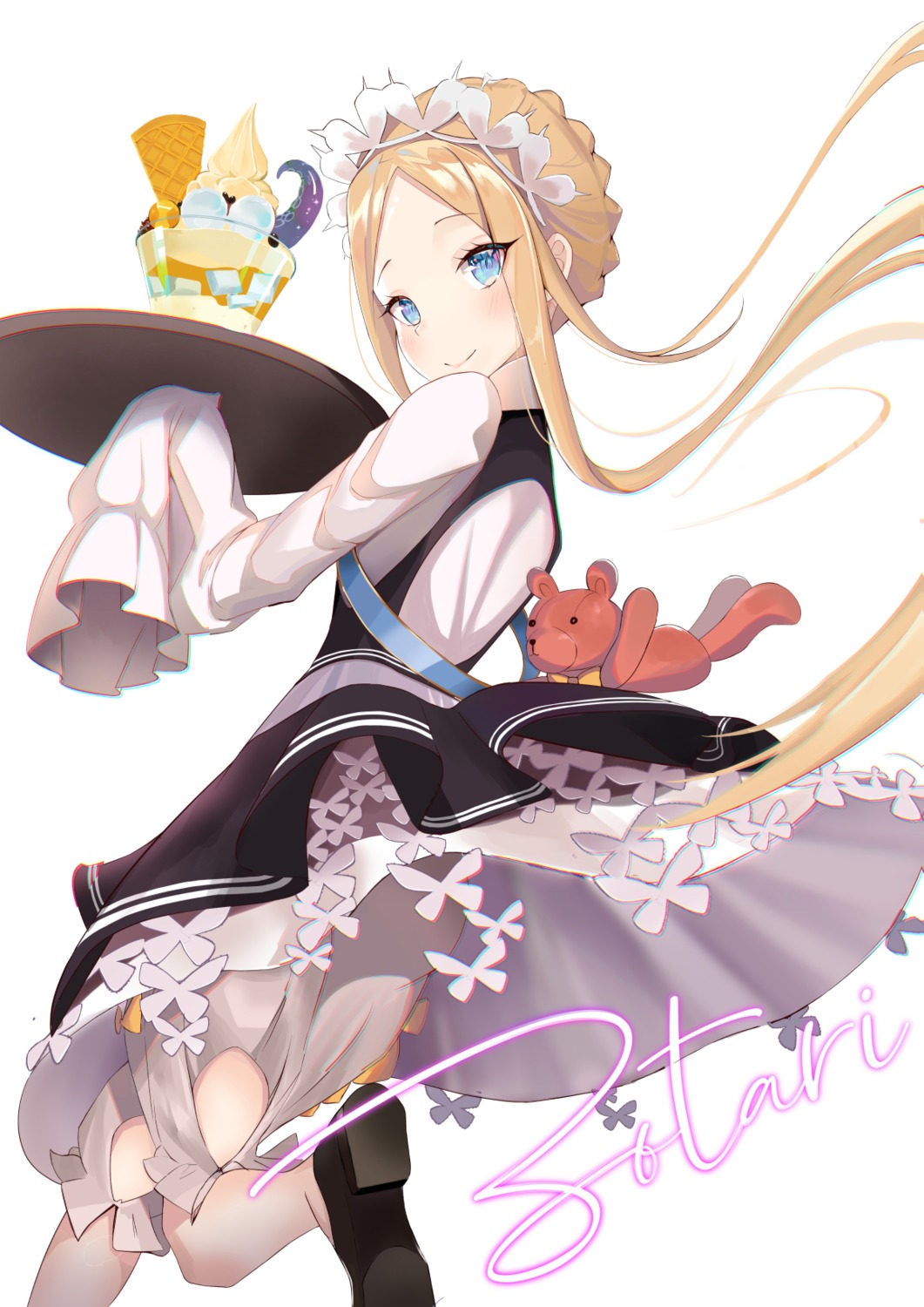 abigail_williams_(fate) bloomers fate/grand_order heels maid skirt_lift zotari