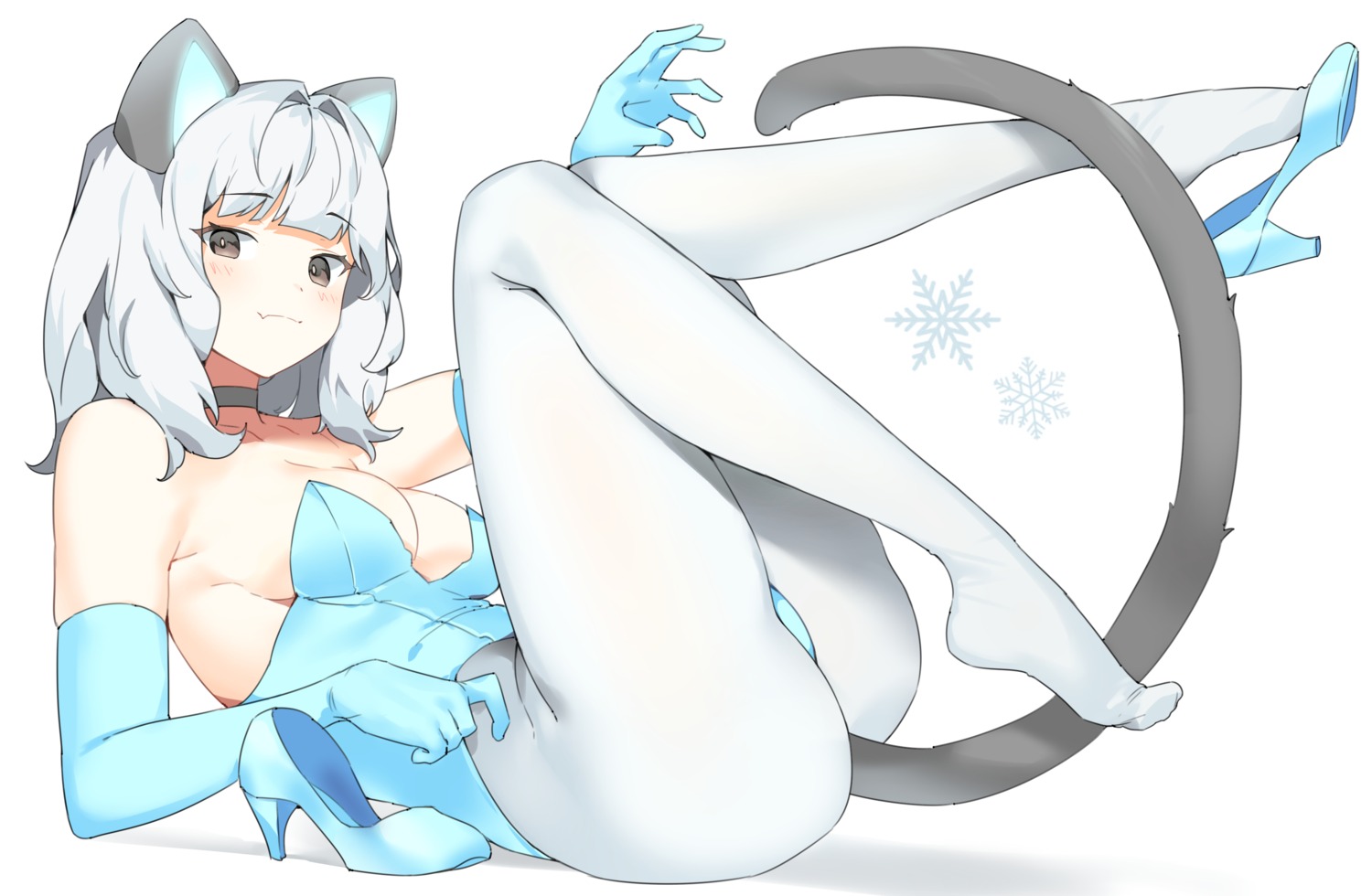 animal_ears feet gogoco heels leotard nekomimi no_bra pantyhose tail