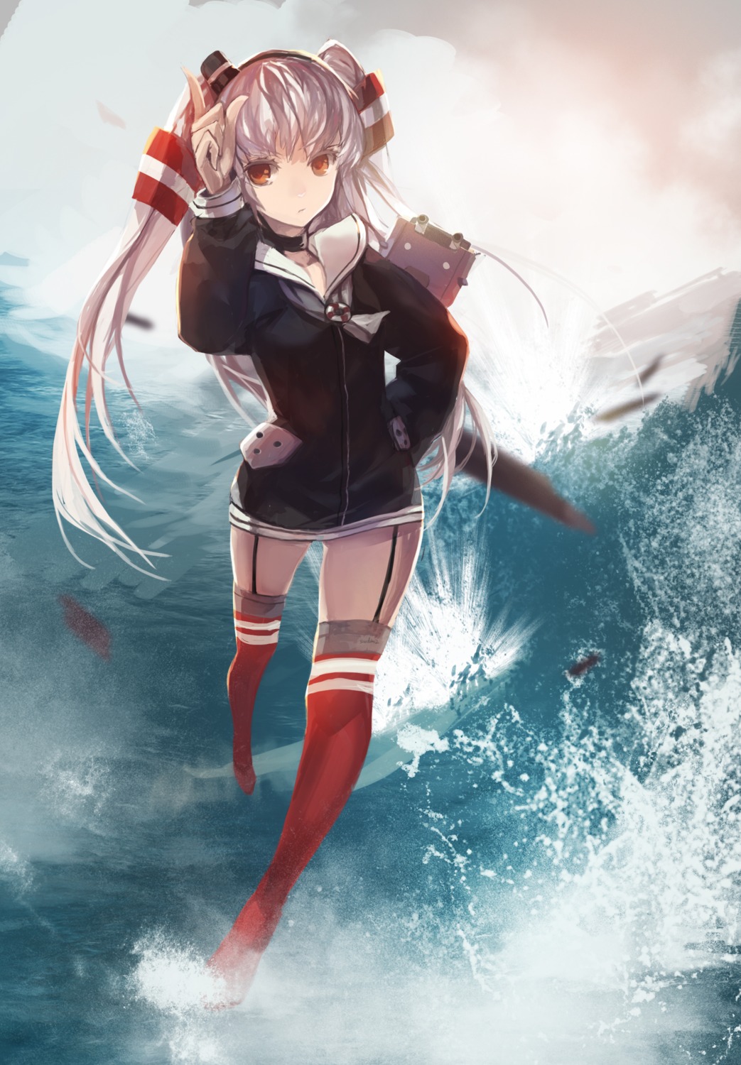 amatsukaze_(kancolle) kantai_collection stockings swd3e2 thighhighs