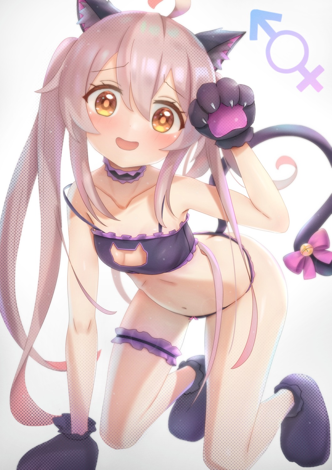 animal_ears bra garter genderswap loli nekomimi onii-chan_wa_oshimai! oyama_mahiro pantsu tail zusshii_(libertasgenesis)