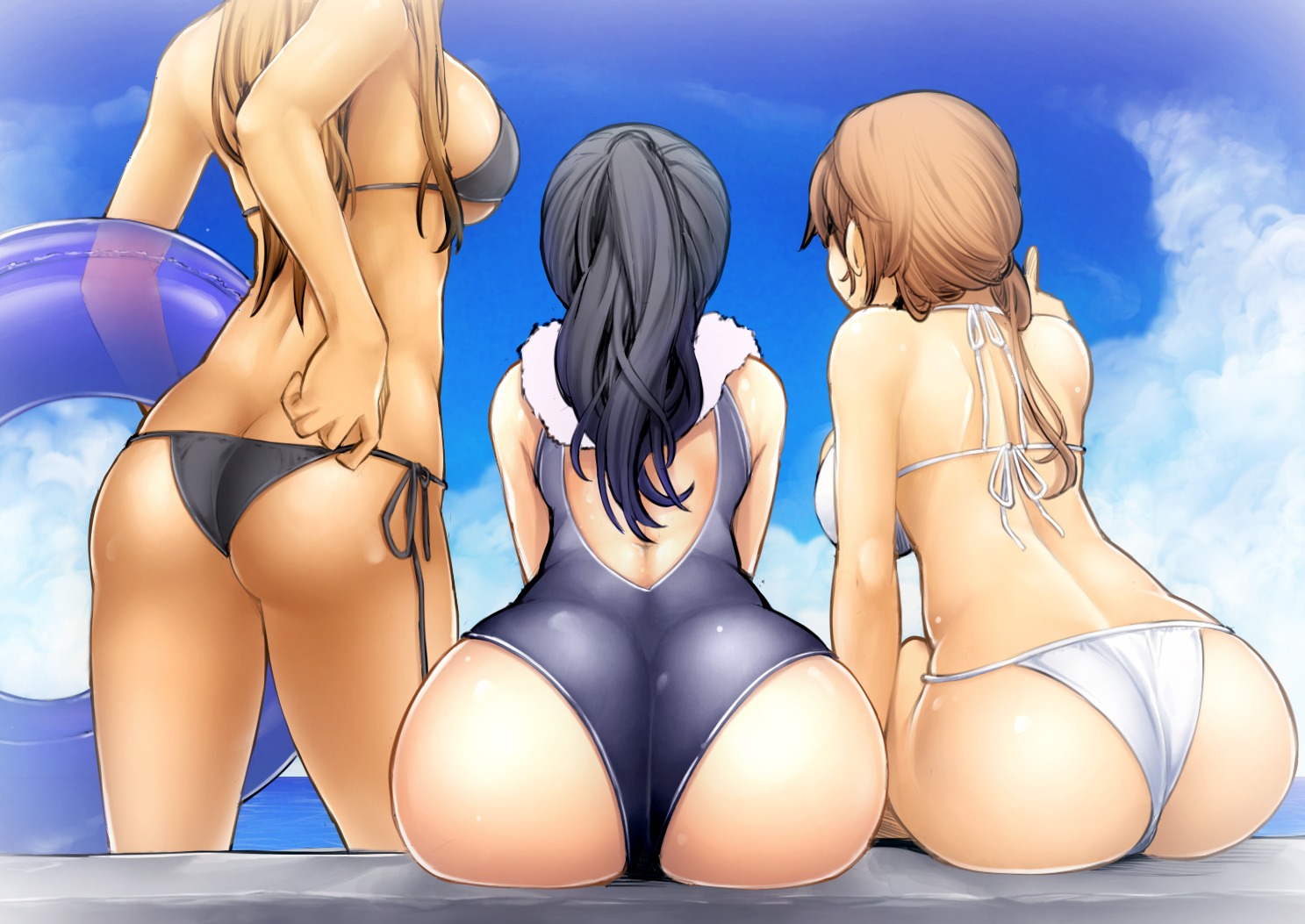 ass bikini kintarou_(kintarou_room) swimsuits