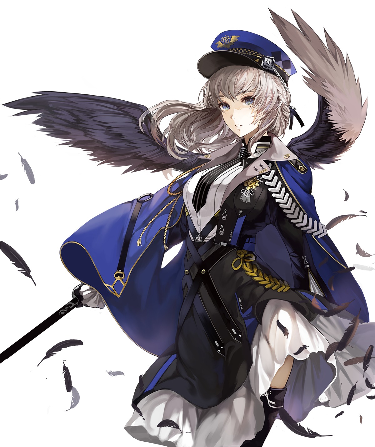 kim_eb skirt_lift sword uniform wings