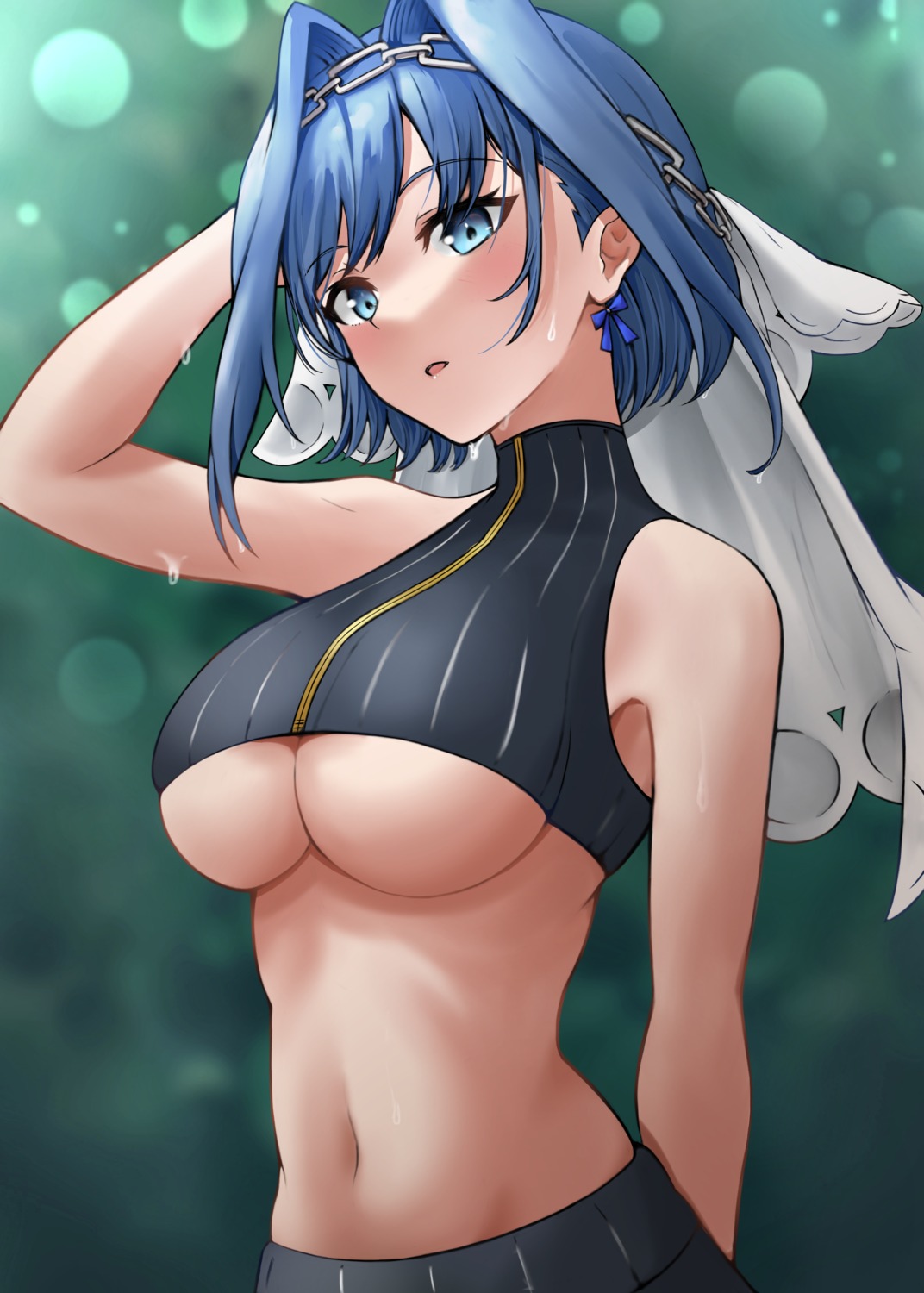 hololive hololive_english lds_(dstwins97) no_bra ouro_kronii underboob