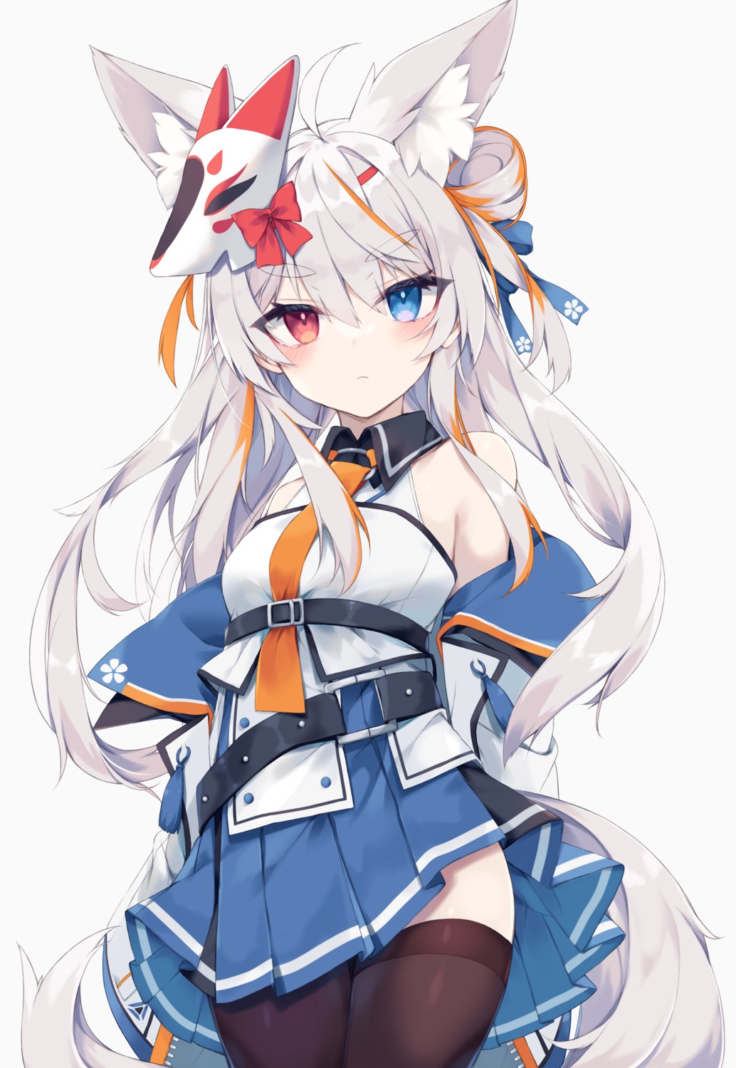 animal_ears heterochromia nibiiro_shizuka thighhighs