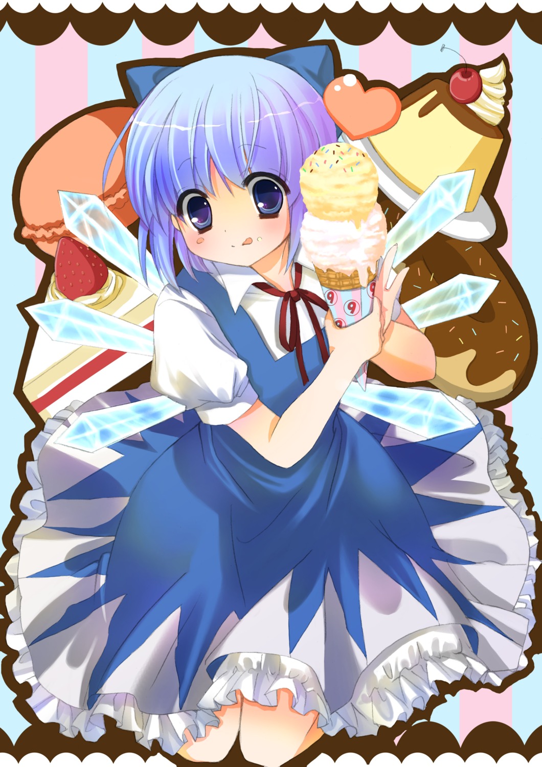 cirno dress naruta touhou wings