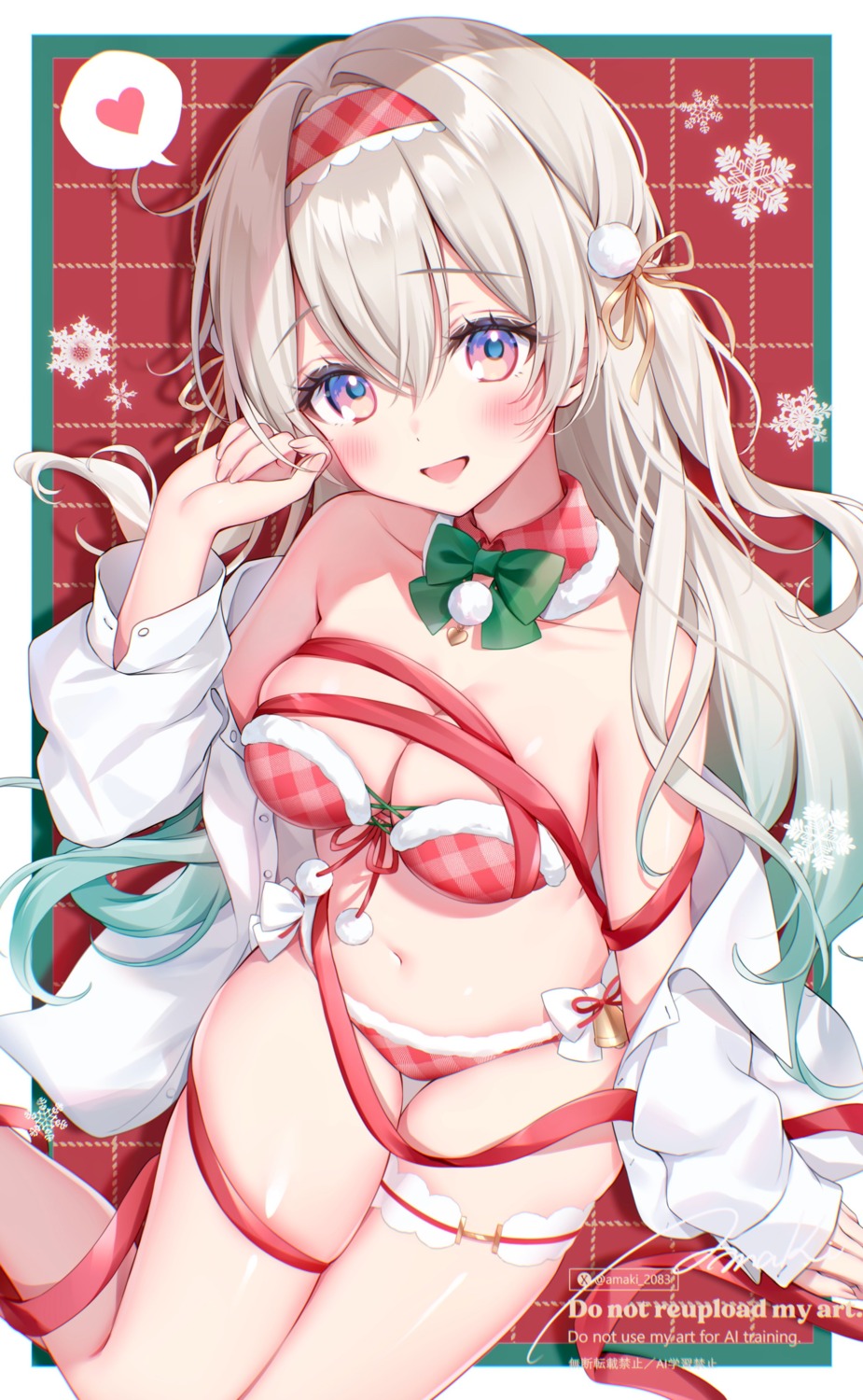 amaki_ruto bra christmas dress_shirt firefly garter honkai:_star_rail open_shirt pantsu