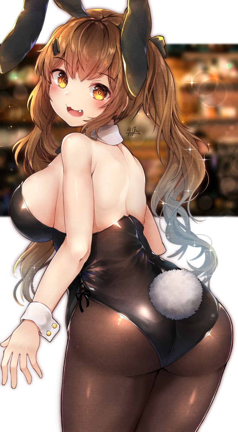 animal_ears ass bunny_ears bunny_girl girls_frontline hiromaster_sinta_jh pantyhose tail ump9_(girls_frontline)