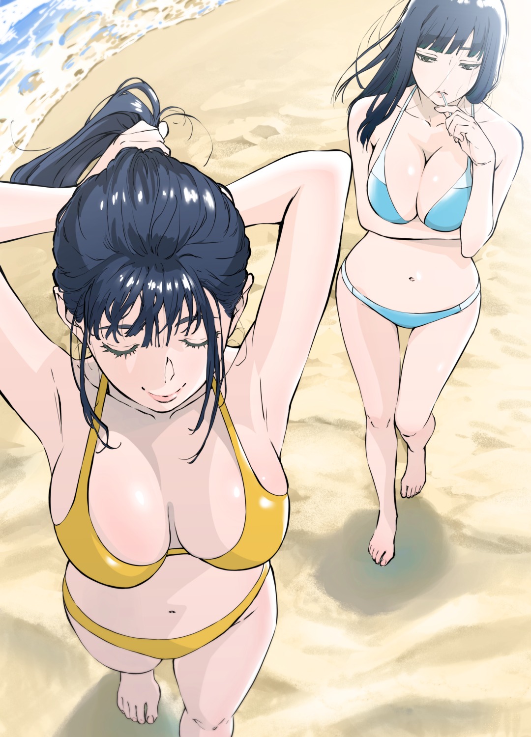 bikini breast_hold kakitama swimsuits