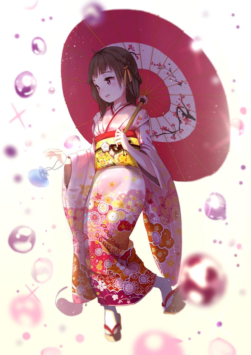 cry. kimono umbrella