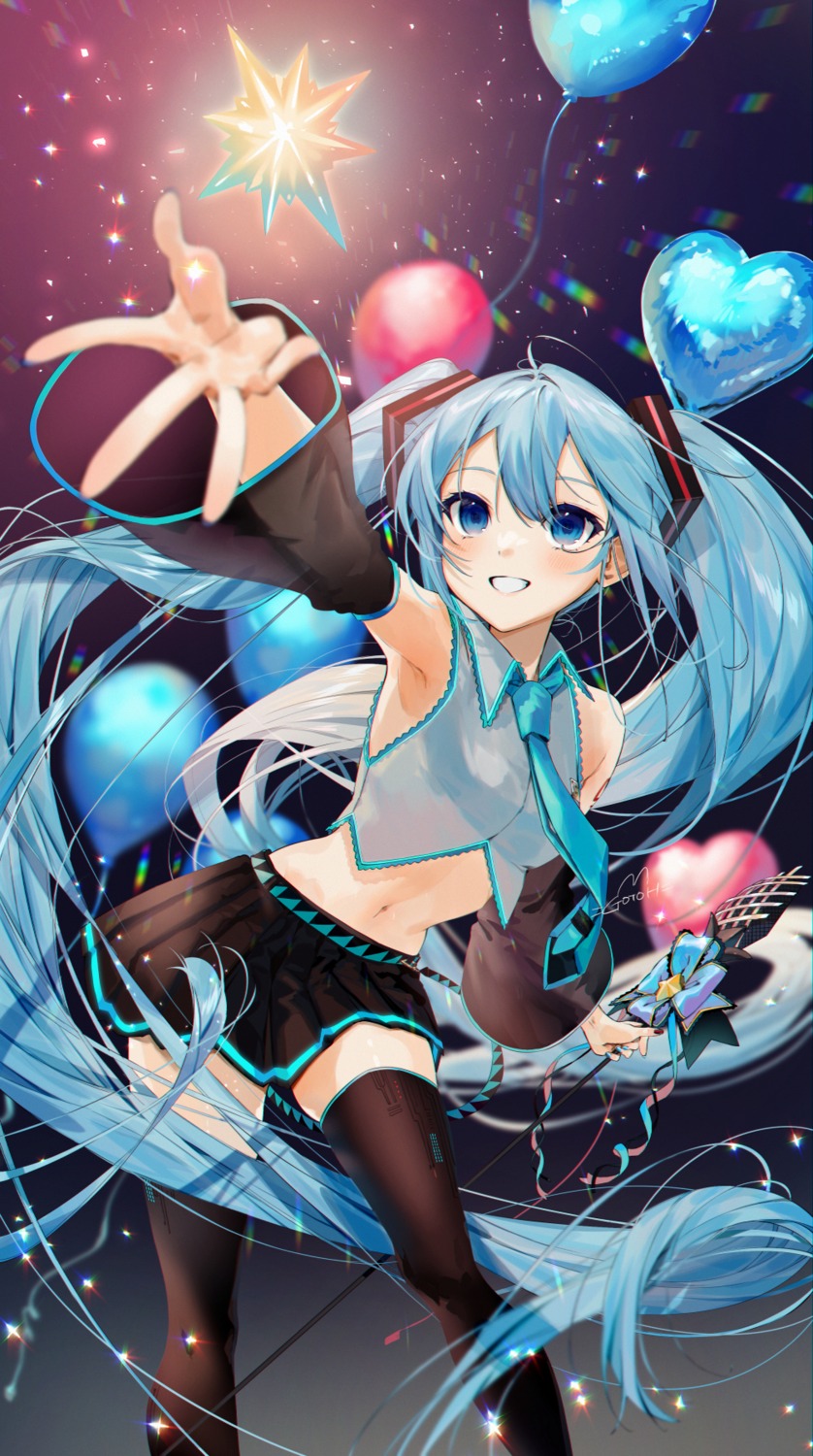 gotou_(nekocat) hatsune_miku thighhighs vocaloid