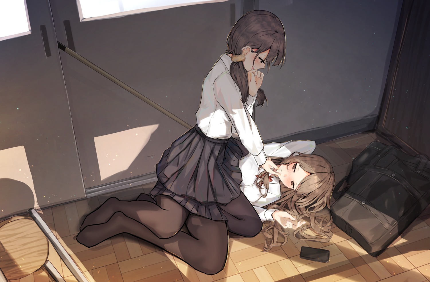 benevole pantyhose seifuku yuri