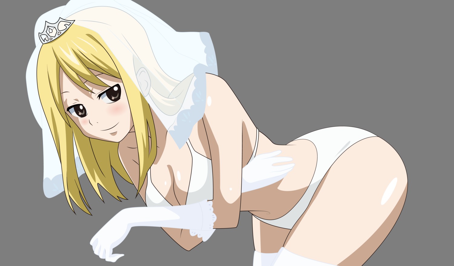 bikini cleavage fairy_tail lucy_heartfilia swimsuits transparent_png vector_trace