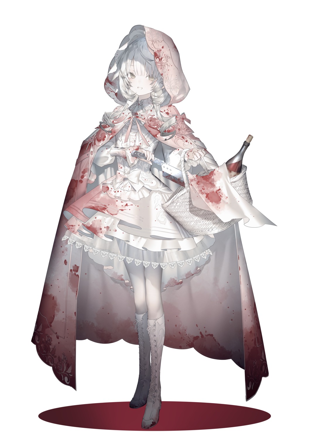 blood kotarou lolita_fashion see_through weapon