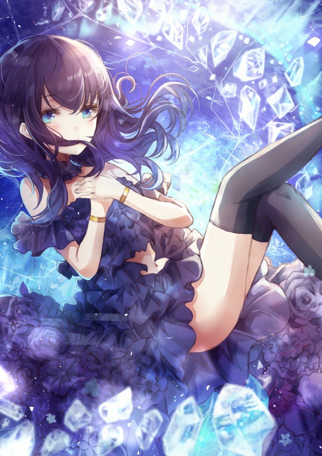 dress namamake skirt_lift thighhighs