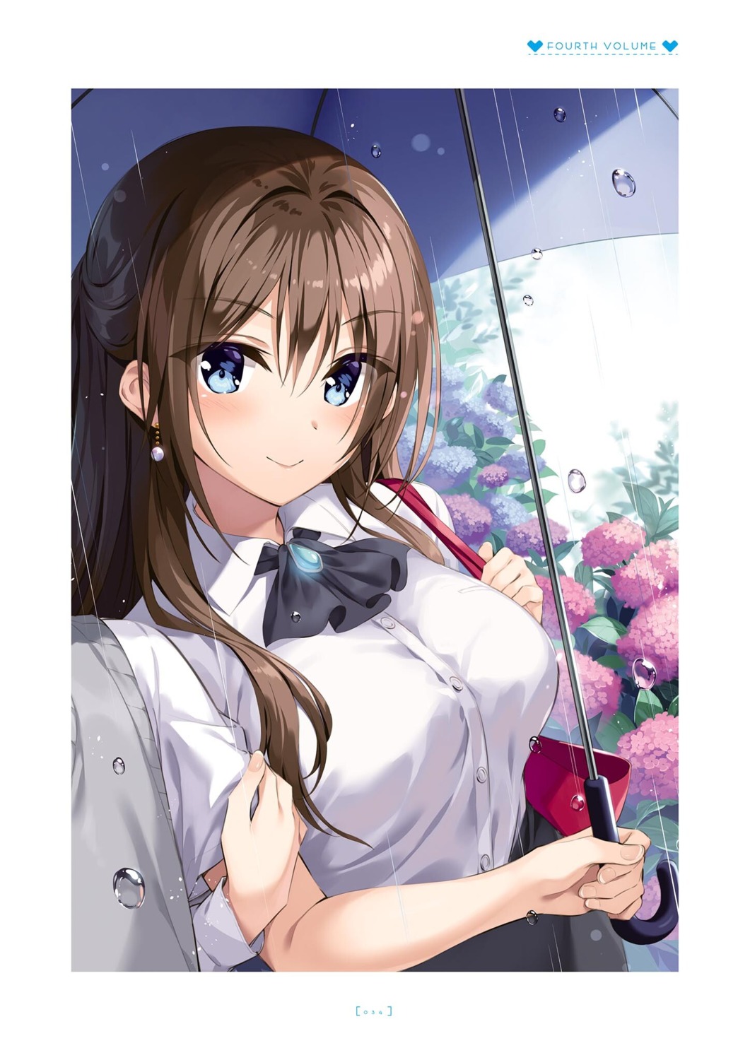 boku_no_kanojo_sensei dress_shirt fujiki_maka oryou saigi_makoto seifuku sweater umbrella