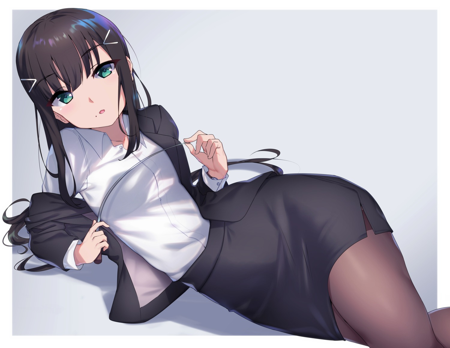 business_suit kurosawa_dia love_live!_sunshine!! pantyhose yamaori_(yamaorimon)