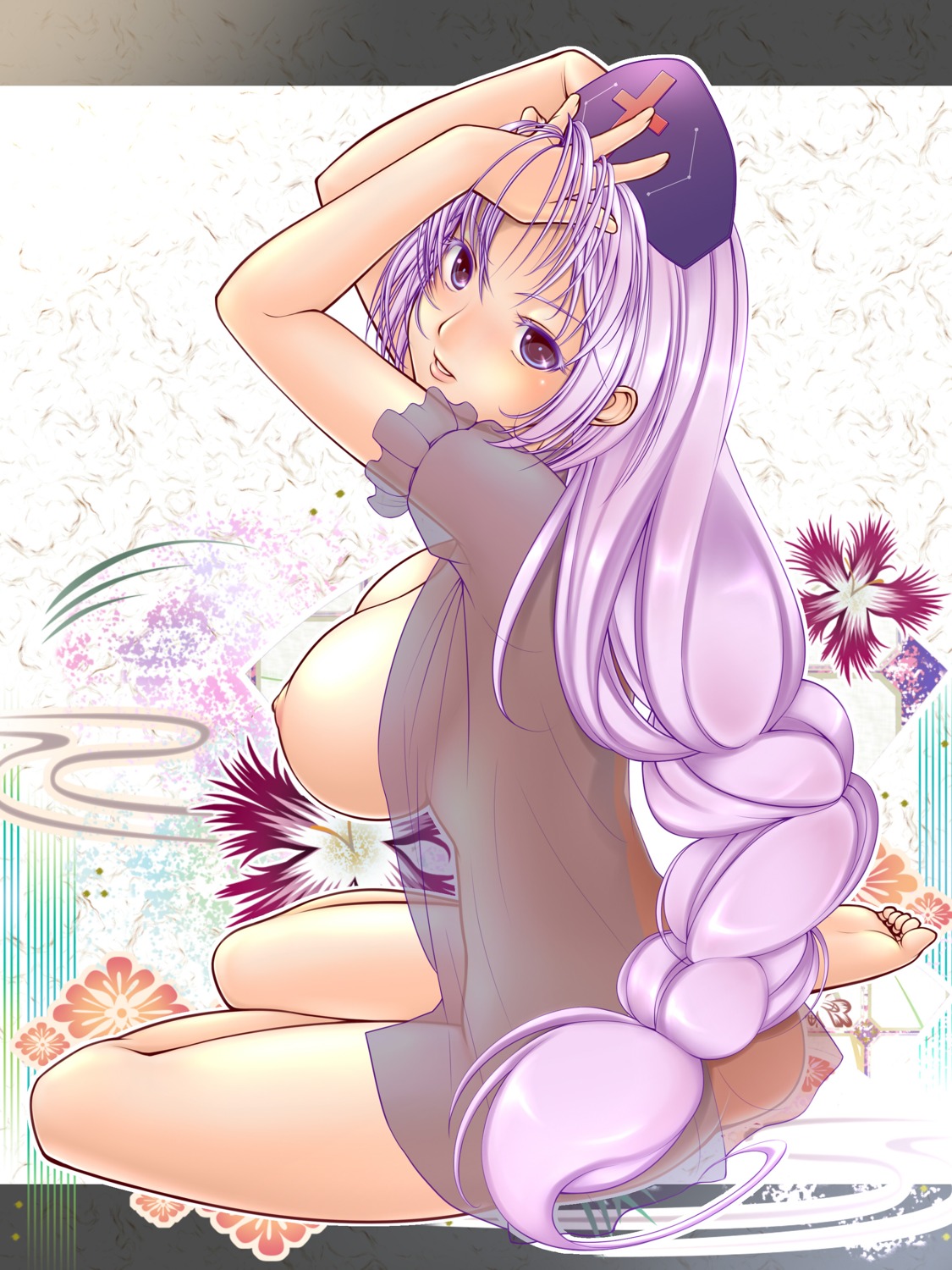 breasts koibumi nipples open_shirt see_through touhou yagokoro_eirin