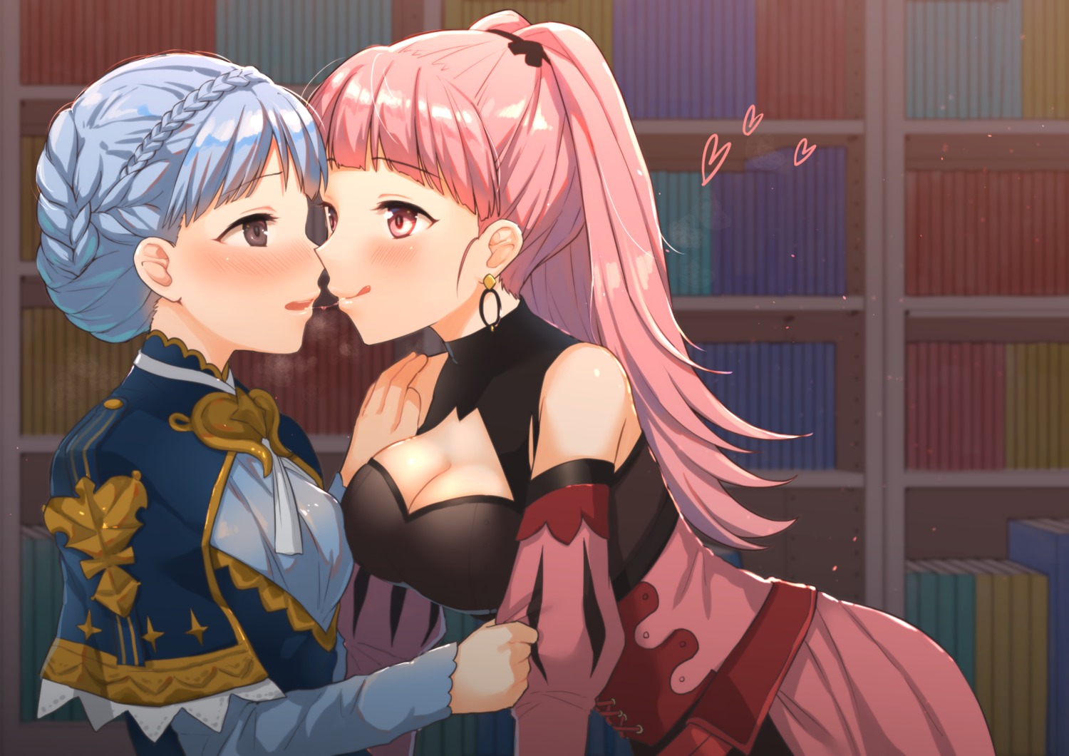 cleavage fire_emblem fire_emblem_three_houses fukuroumori hilda_valentine_goneril marianne_von_edmund yuri