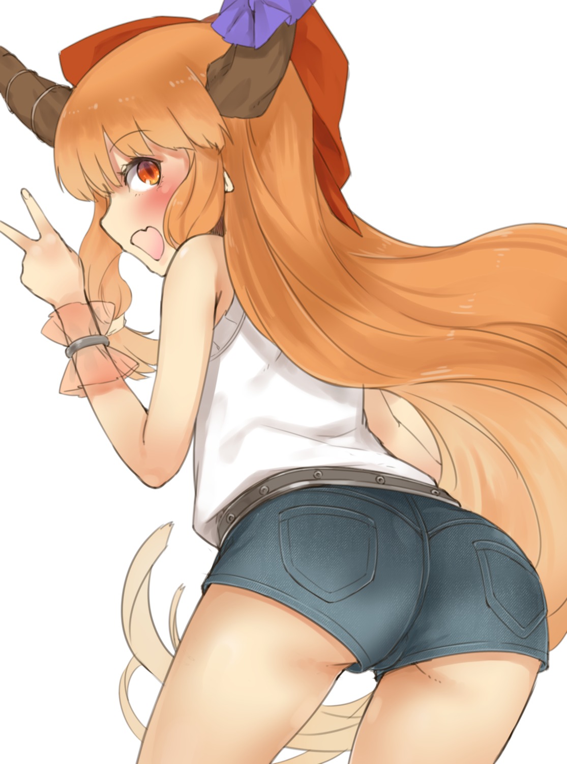 ass horns ibuki_suika nishiuri touhou