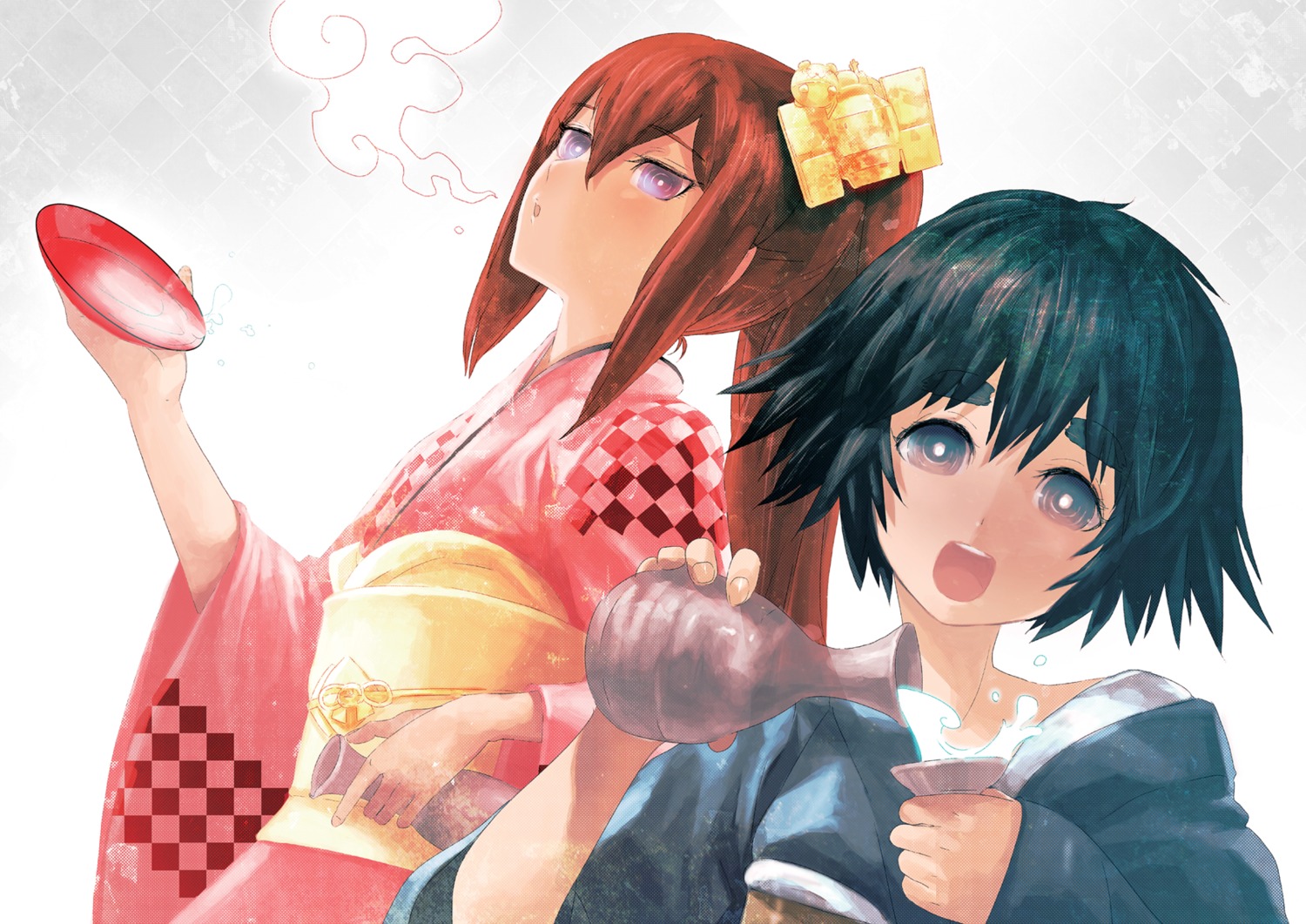 huke kimono makise_kurisu shiina_mayuri steins;gate