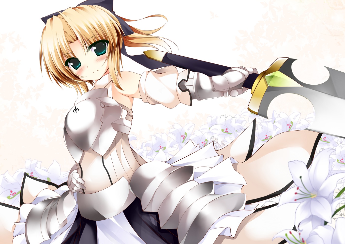 armor fate/stay_night komeshiro_kasu saber saber_lily sword