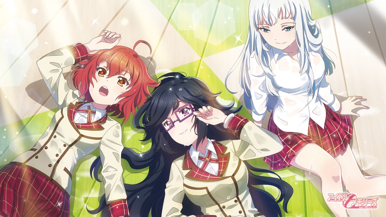 idol_memories megane see_through seifuku tagme wallpaper wet_clothes