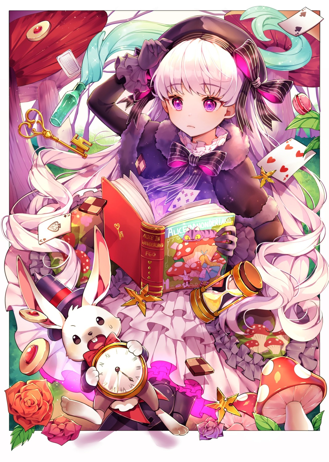 dress fate/extra fate/grand_order fate/stay_night gothic_lolita ha_youn lolita_fashion nursery_rhyme_(fate/extra)