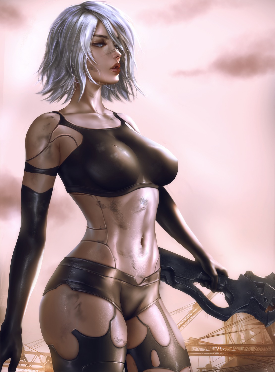 logan_cure nier nier_automata sword yorha_type_a_no.2