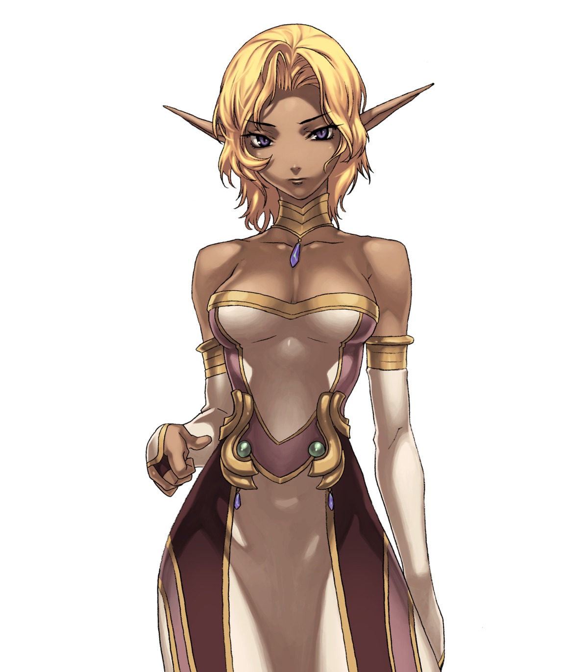 cleavage elf pointy_ears spectral_force tagme