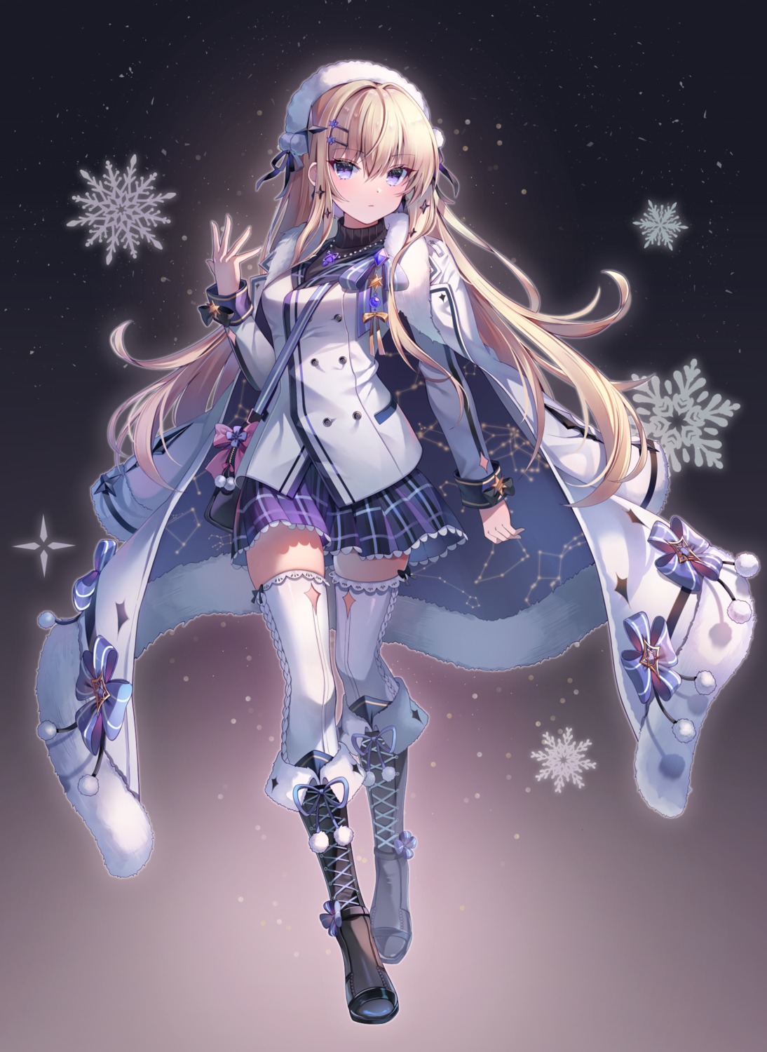 alchemy_stars bethlehem_(alchemy_stars) gin_(gin937) seifuku sweater thighhighs