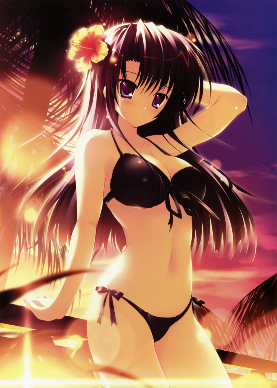 bikini cleavage lyrical_lyric mikeou swimsuits takami_rin