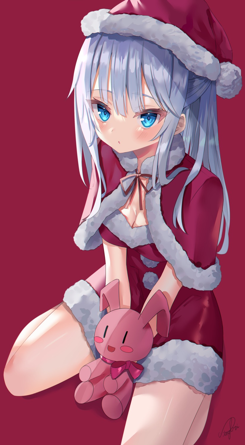 christmas cleavage dress sinobi_illust