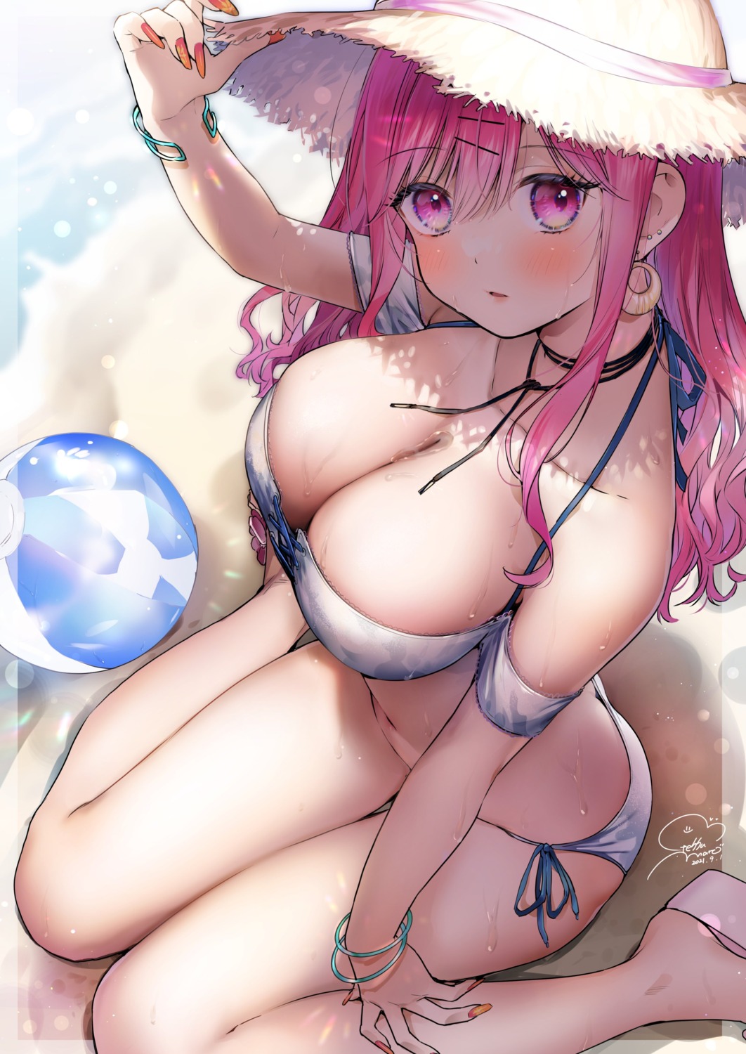 bikini cleavage gal_gamer_ni_homeraretai geshumaro suzuki_rion swimsuits wet